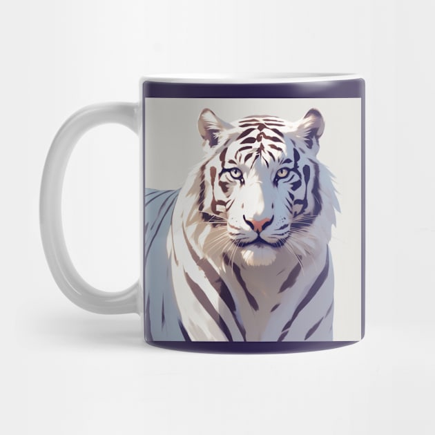 Beautiful White Tiger by Spaceboyishere